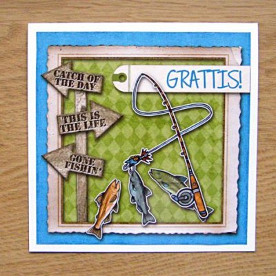 'Gone Fishing' Birthday card