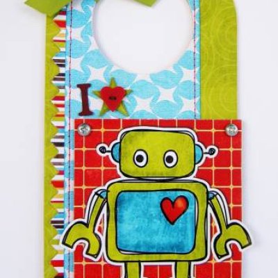I {heart} Robots - Door Hanger