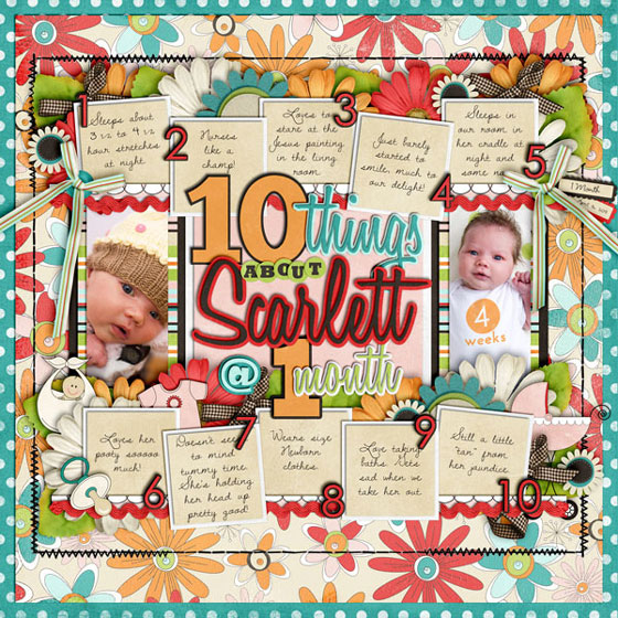 10 Things About Scarlett @ 1 Month