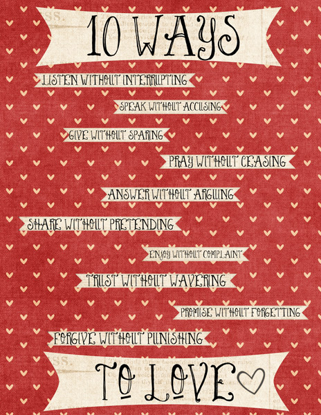 10 ways to love
