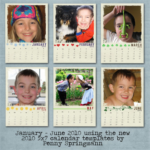 2010 5x7 calendar