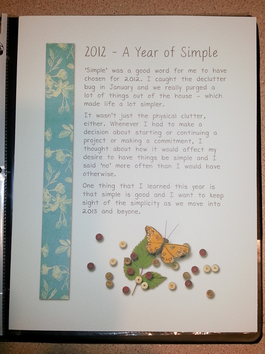 2012 - a year of simple