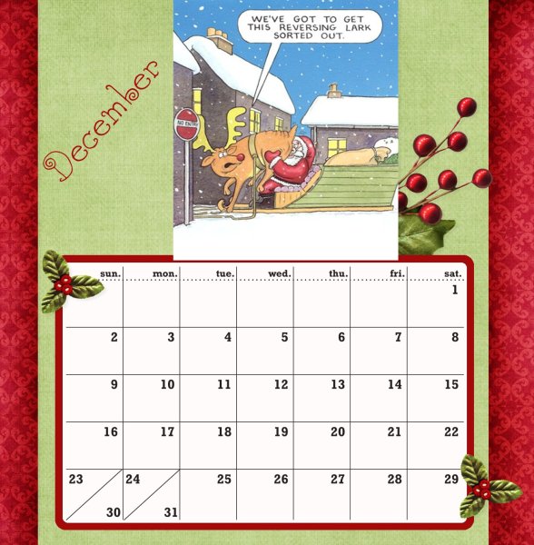 2012 calendar Dec
