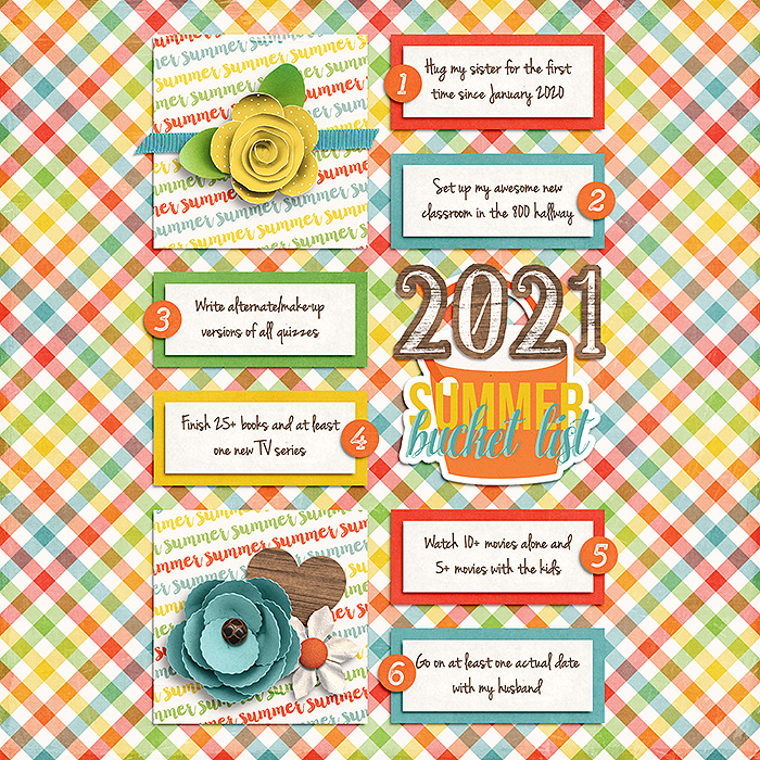 2021 Summer Bucket List
