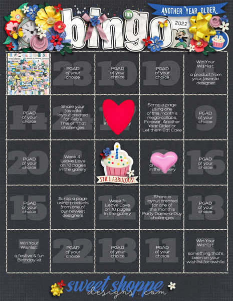 2022 February Party Game A Day Bingo