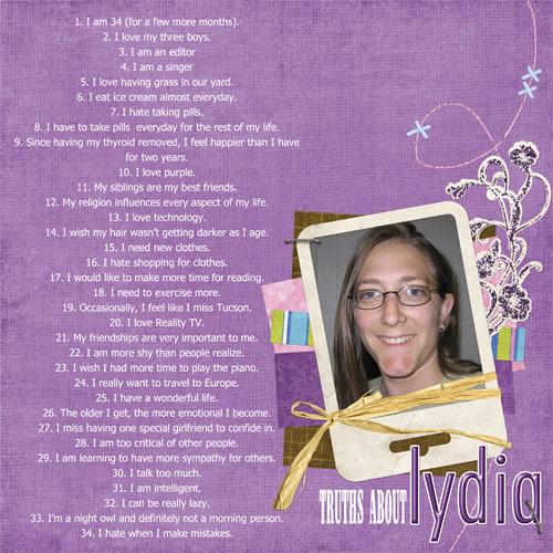 34 Truths About Me