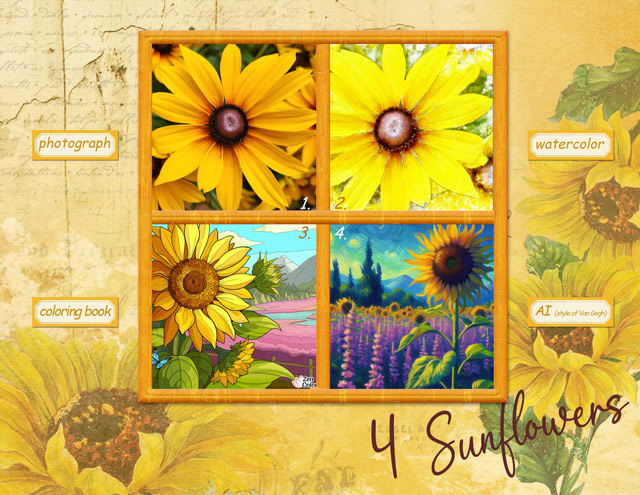 4 Sunflowers
