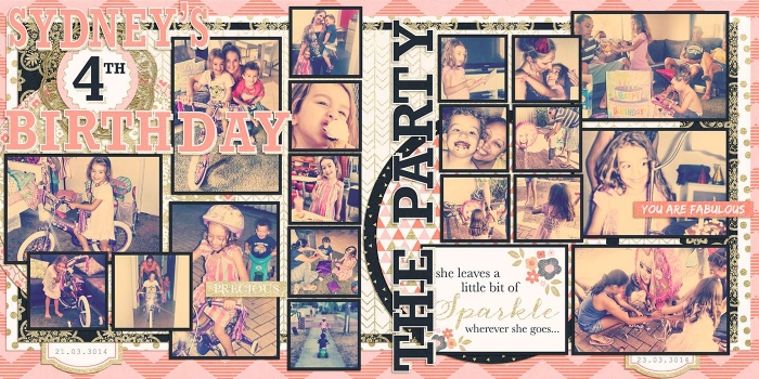 4th Birthday Double Spread