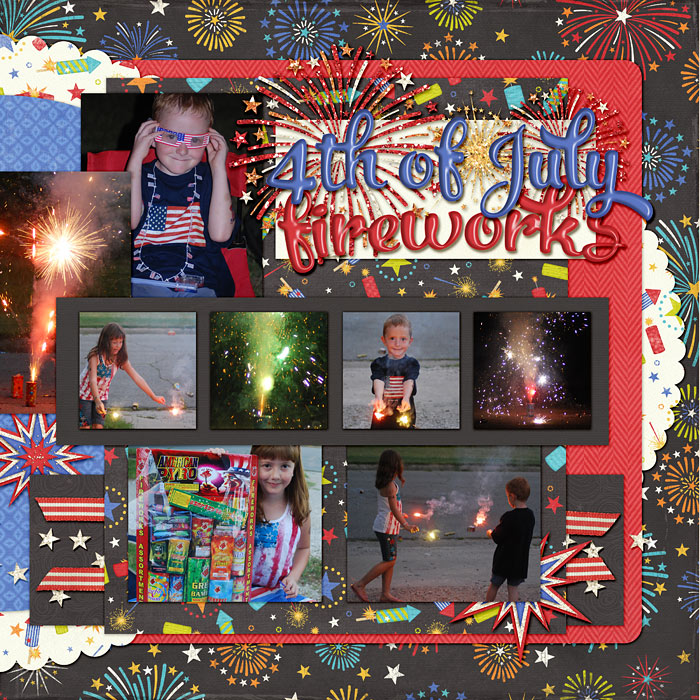 4th of July fireworks (right of 2 page)