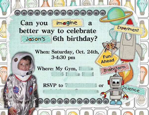 6th Birthday Invite