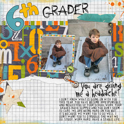 6th grader...