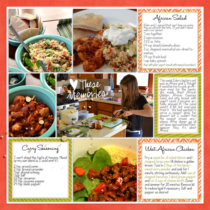 African Meal - homeschool book