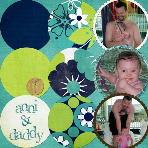 Anni & Daddy at the Pool