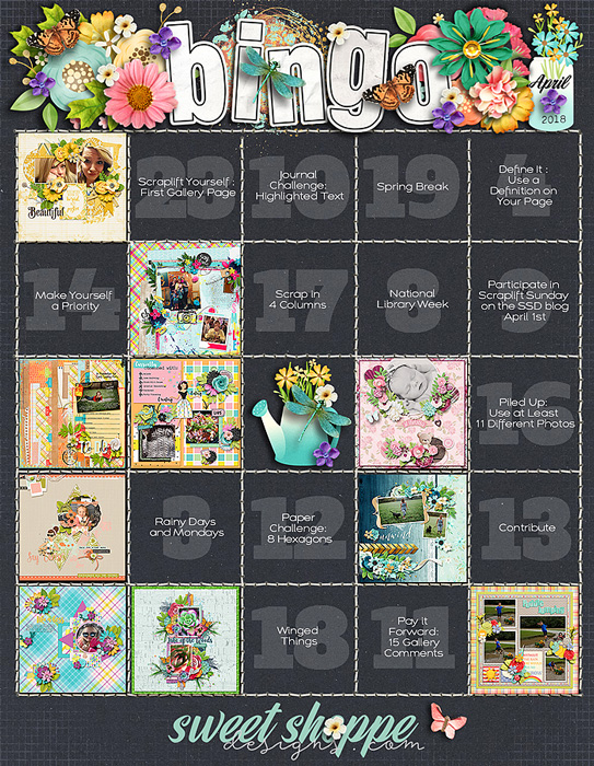 April 2018 Bingo Card