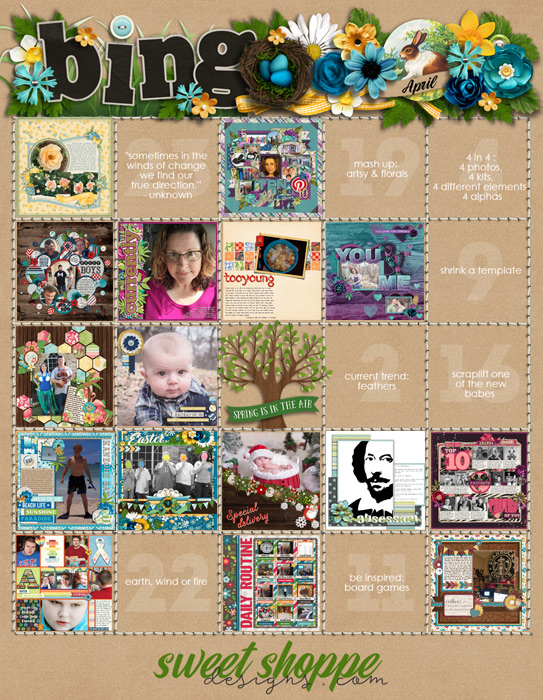 April Bingo Card