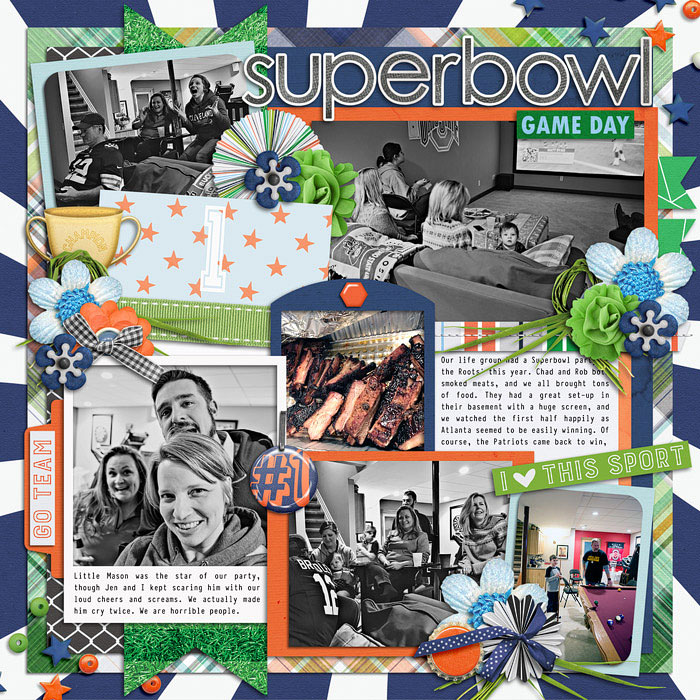 April Black and White Superbowl Party