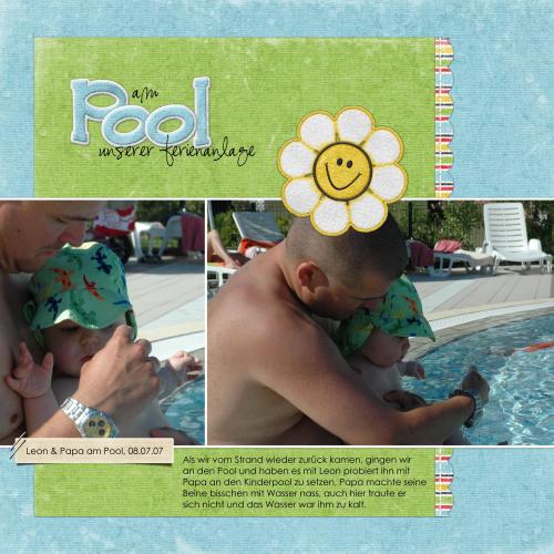 at the pool
