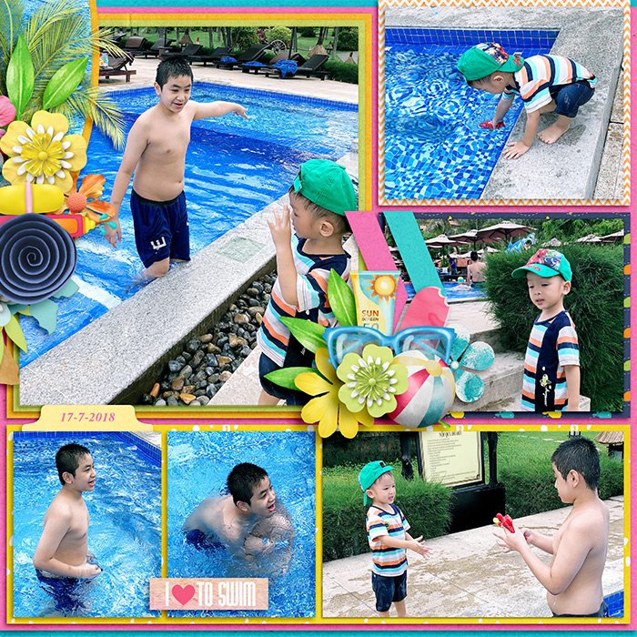 At the pool