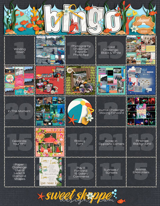 Aug 2018 Bingo Card