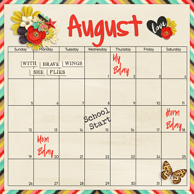 August calendar