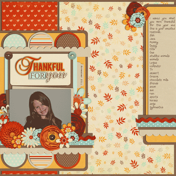 Ava's Thankful List