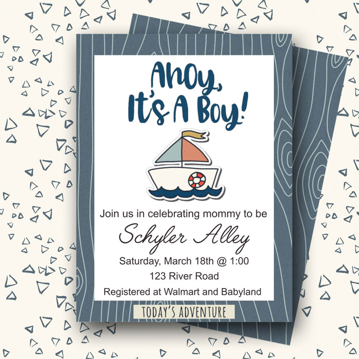 Baby Shower Invite - front and back