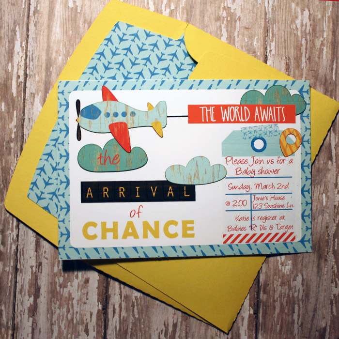 Baby Shower Invite with matching card