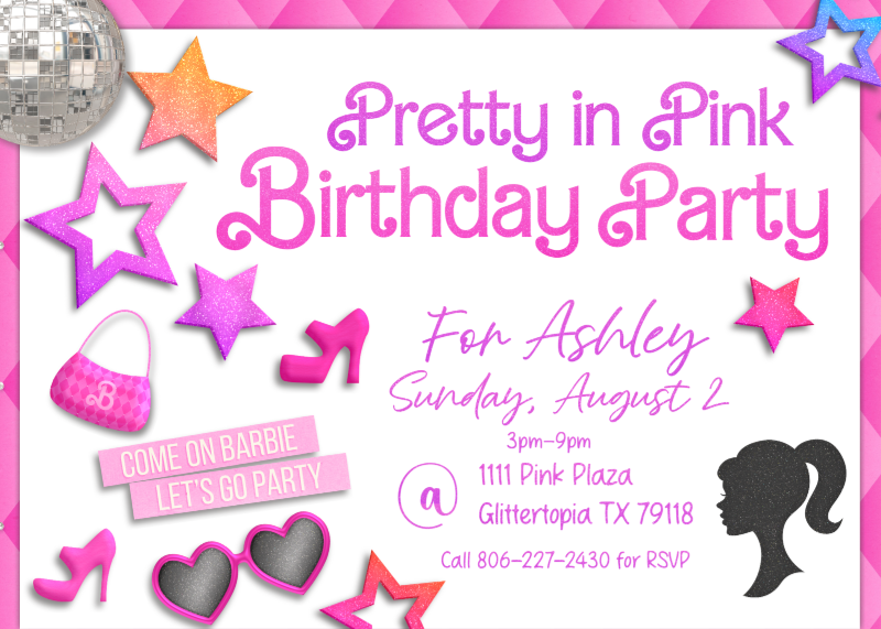 Barbie inspired birthday