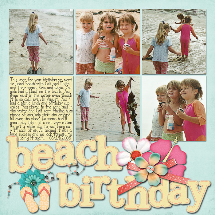 Beach Birthday - Big title challenge