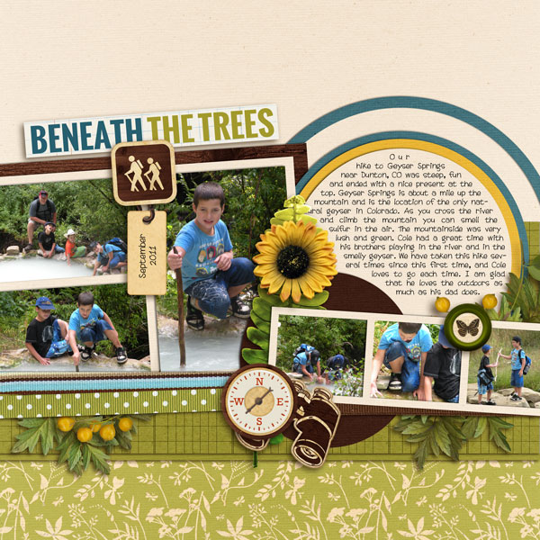 beneath the trees
