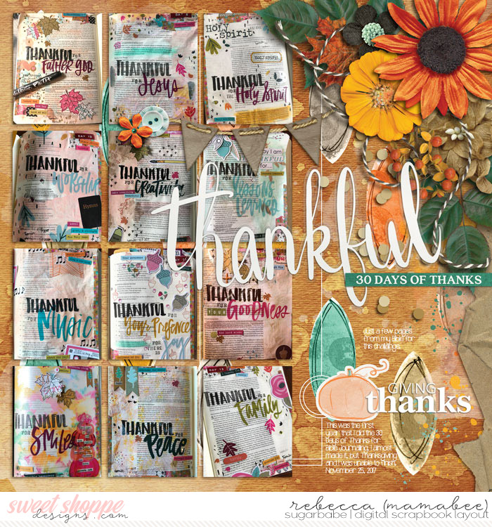 Bible Journaling - 30 days of thanks
