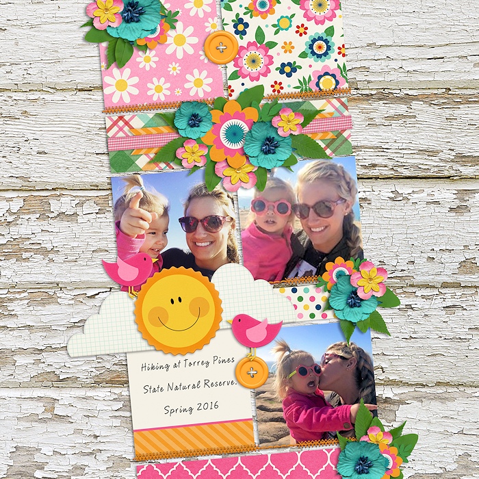 Bingo #4 Plaid and floral paper