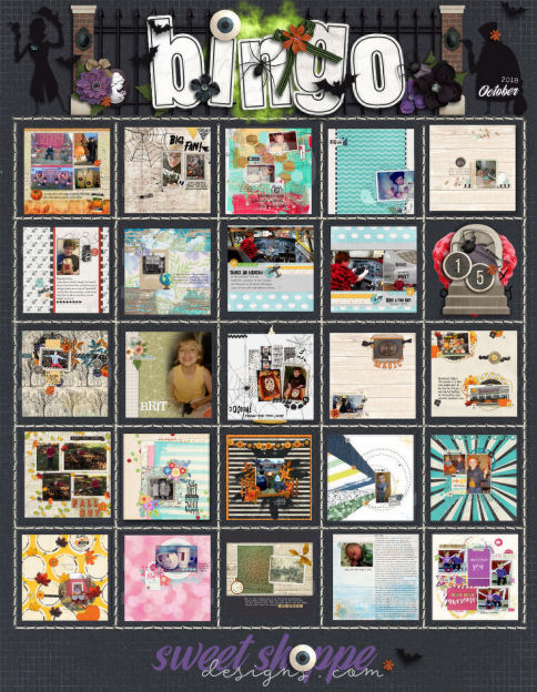 Bingo card-October