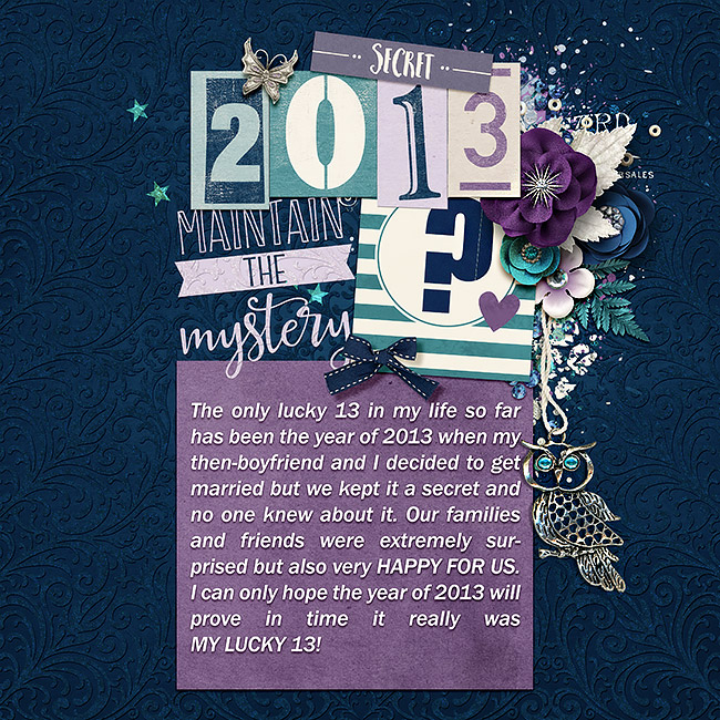 Bingo Oct 2015 - Lucky 13
