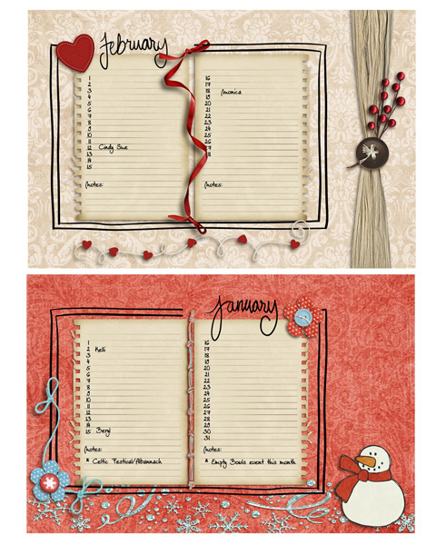Birthday Book 2011 - January & February