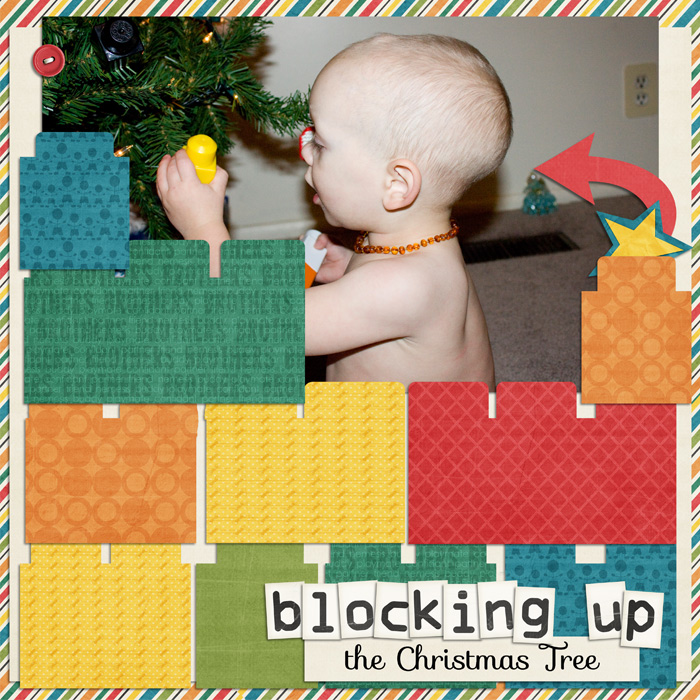 blocking up the christmas tree