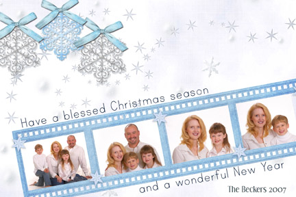 Blue Christmas card