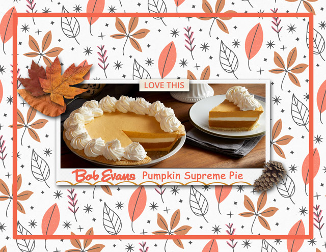 Bob Evans Pumpkin Supreme Pie
