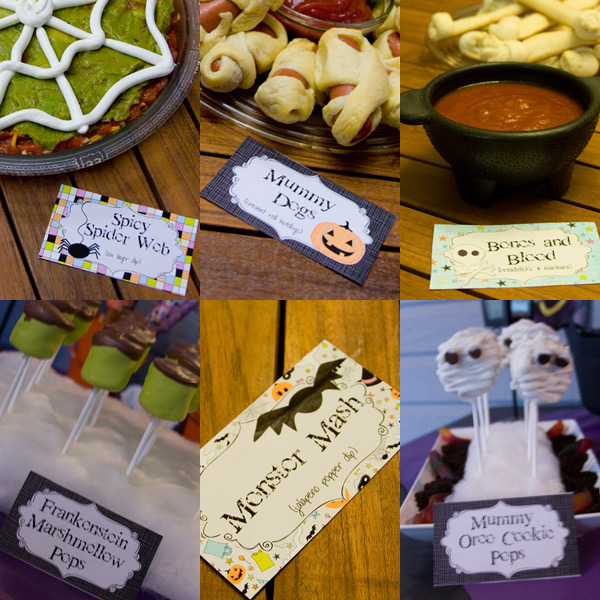 Boo Bash Food Labels
