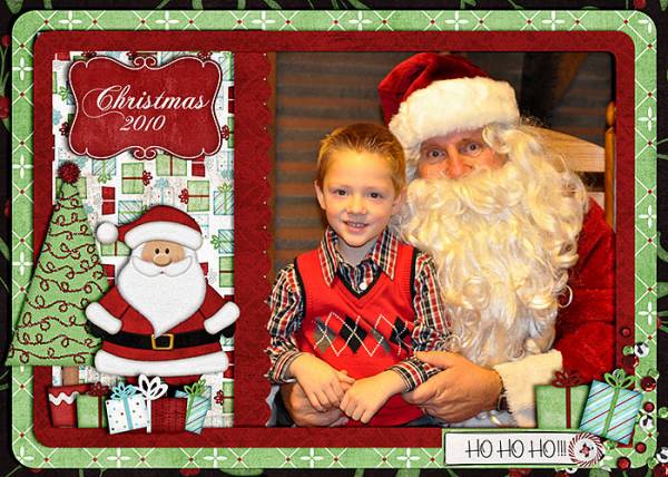 Caleb with Santa 2010