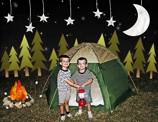 Camping in the backyard