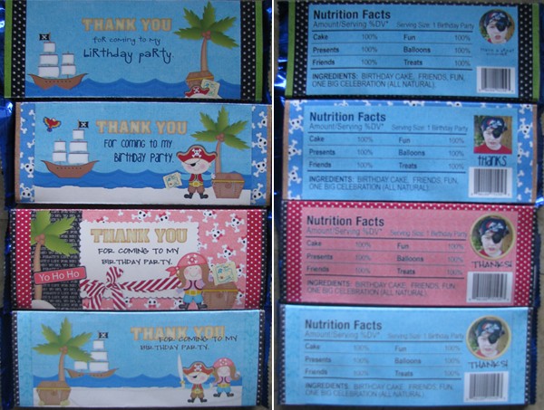 Candy Bar Wrappers