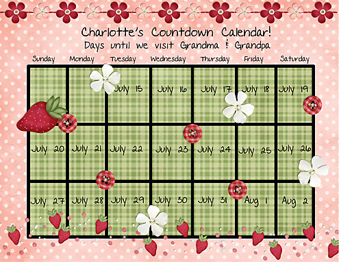 Charlotte's Countdown Calendar