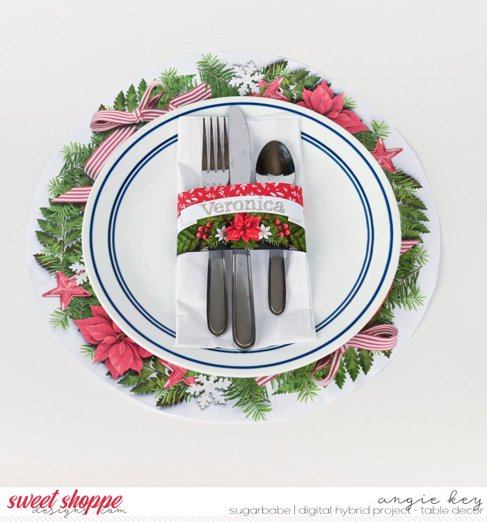 Christmas Table Set: Napkin Band & Plate Charger