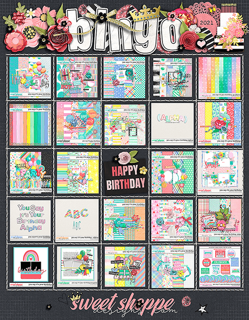 Completed 2021 Birthday Bingo