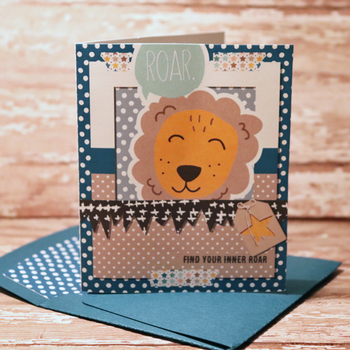 Courage card with matching envie