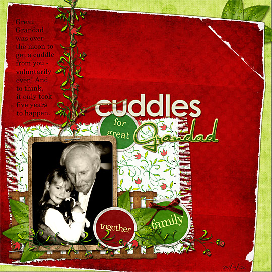 Cuddles for Great Grandad