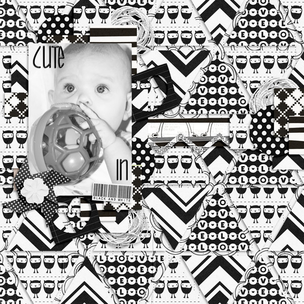 cute in black & white