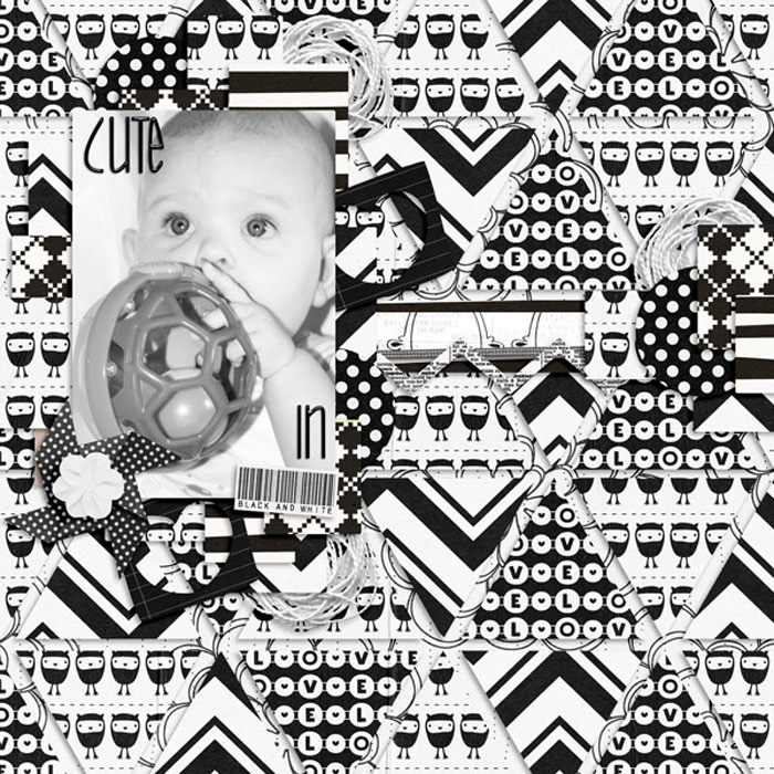 cute in black & white