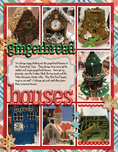 Dec Daily - Festival of Trees - Gingerbread Houses